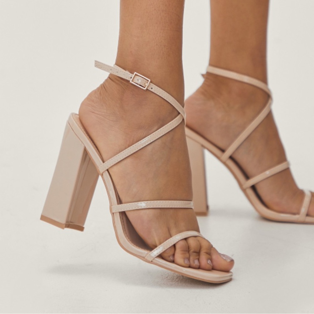 Nasty Gal Strappy Nude Heels